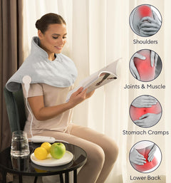 Neck & Shoulders Heating Wrap Lava, Mist Gray